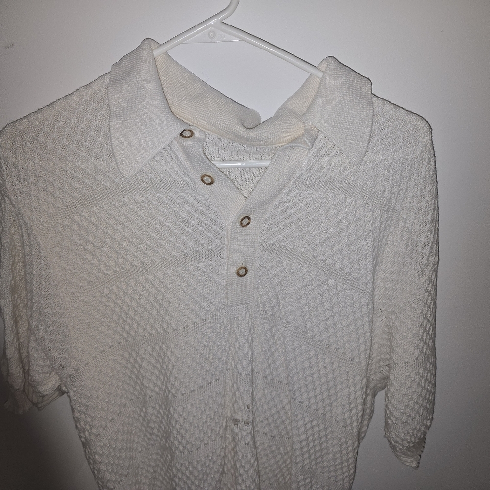 Woven polo shirt